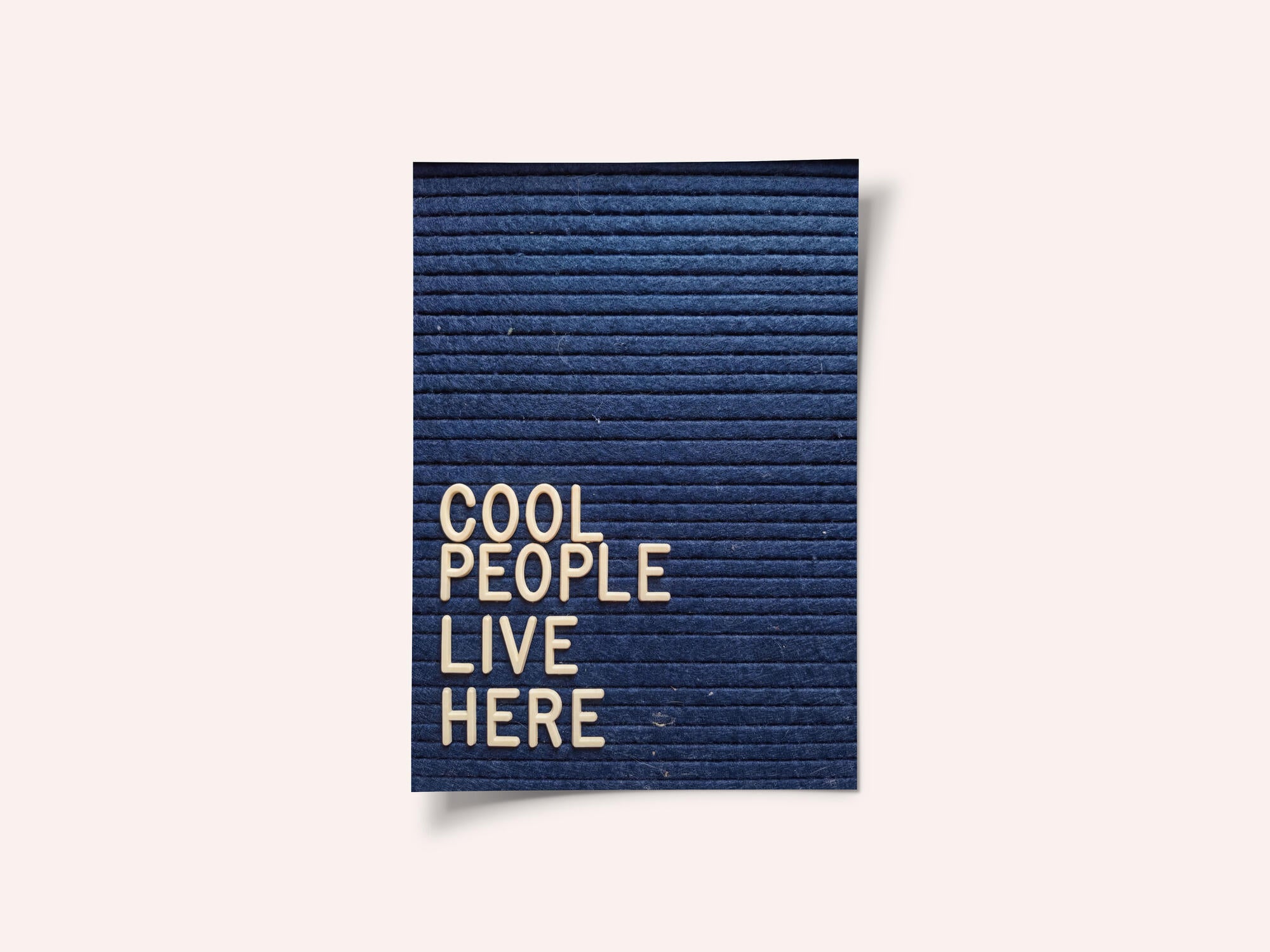 Cool People Live Here Letter Board