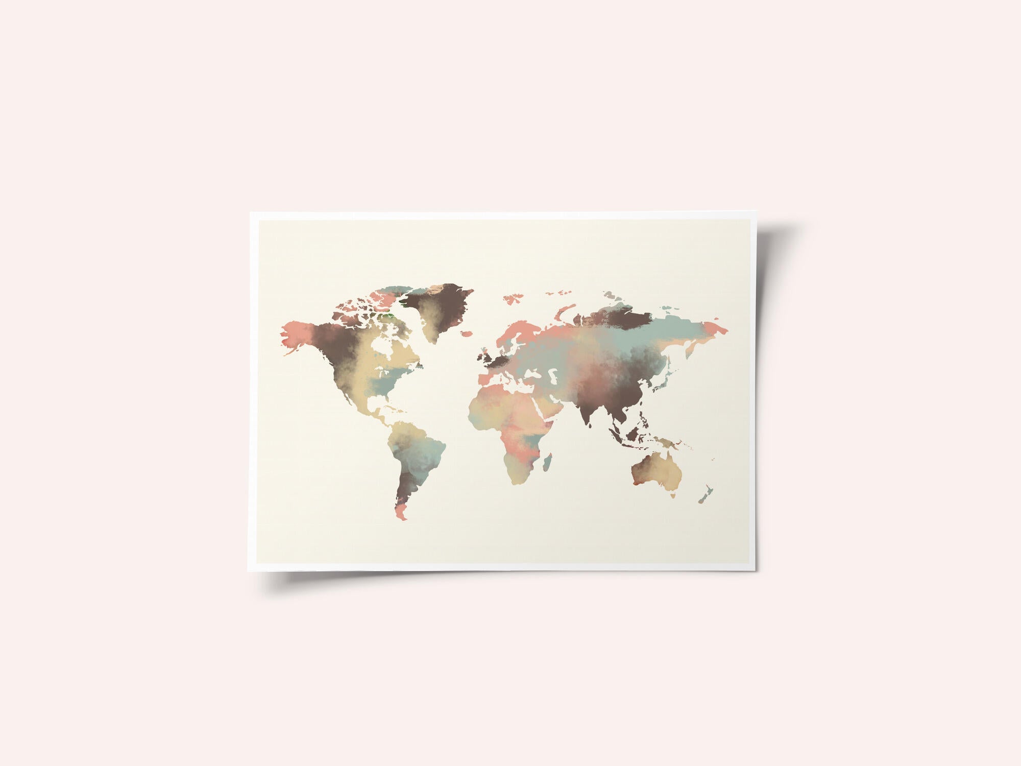 Watercolor World Map