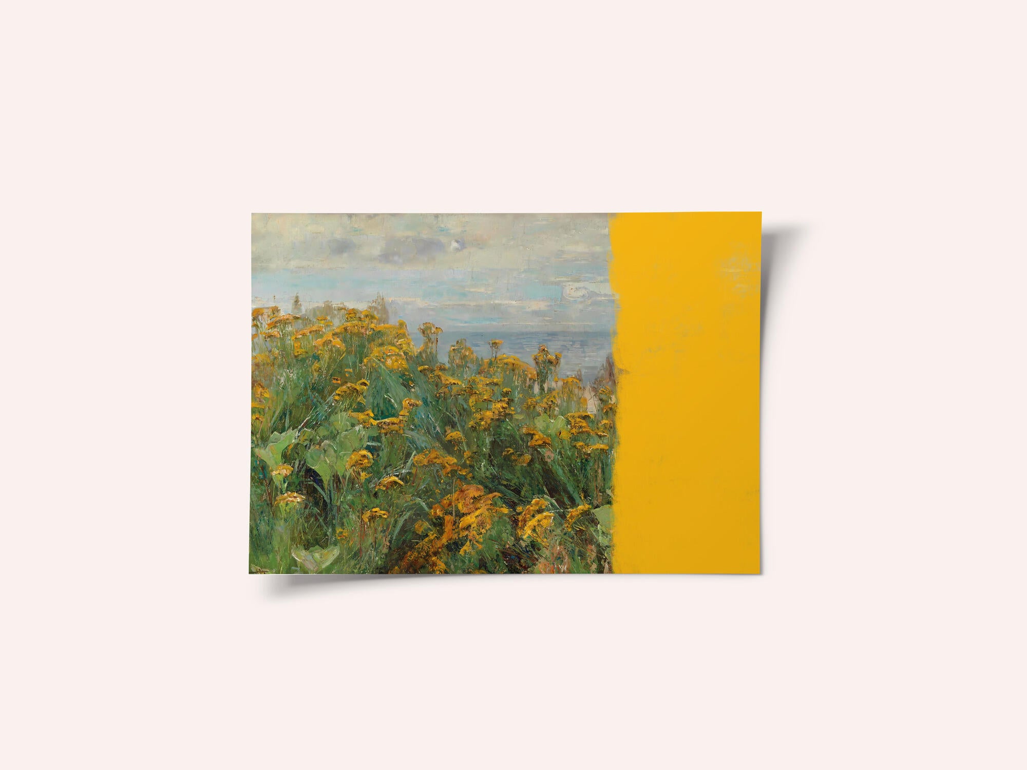 yellow modern landscape collage