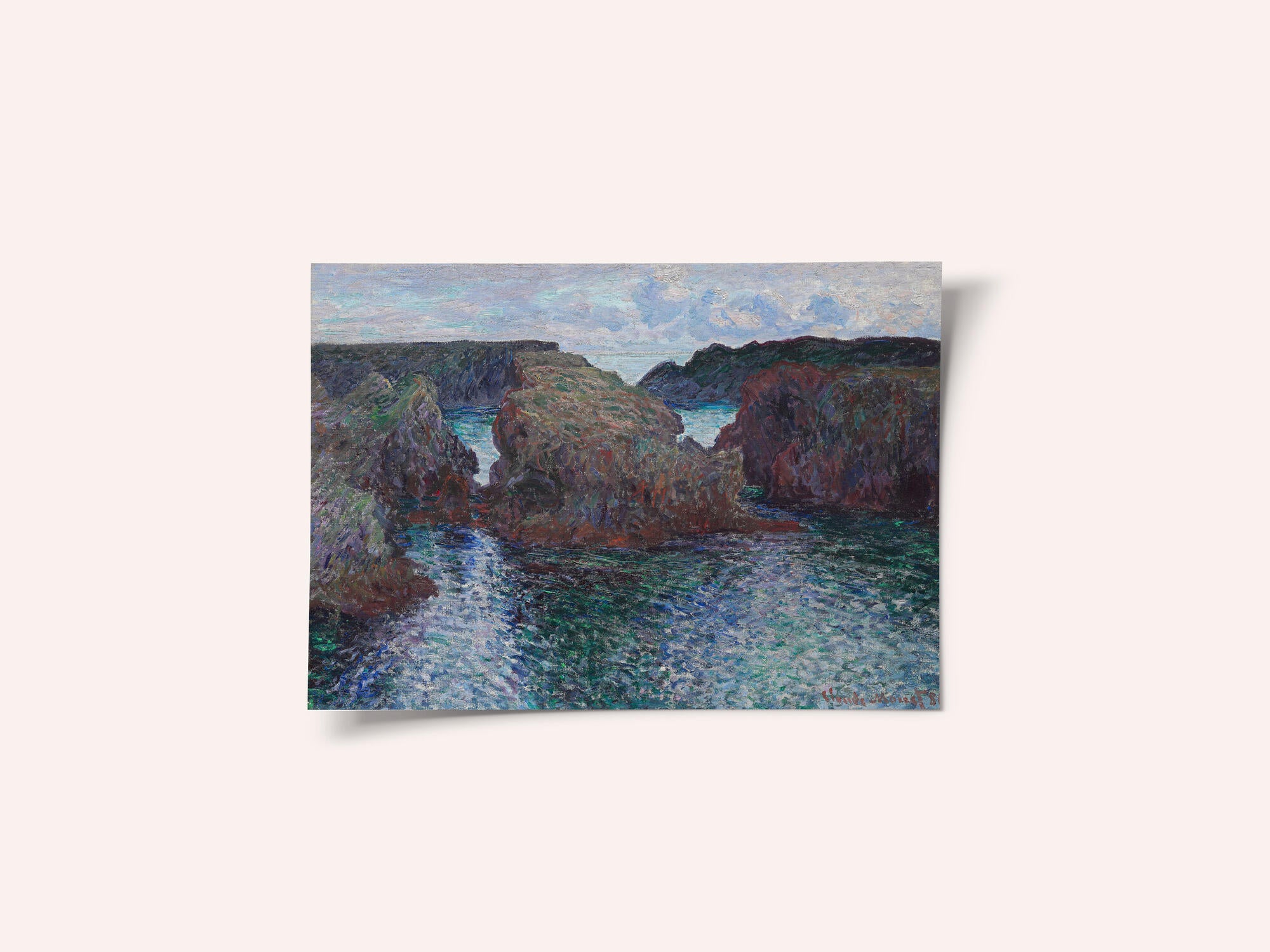 Rocks At Port Goulphar, Belle Île (1886) By Claude Monet