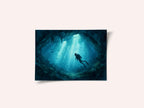 Deep Blue Cave Diver