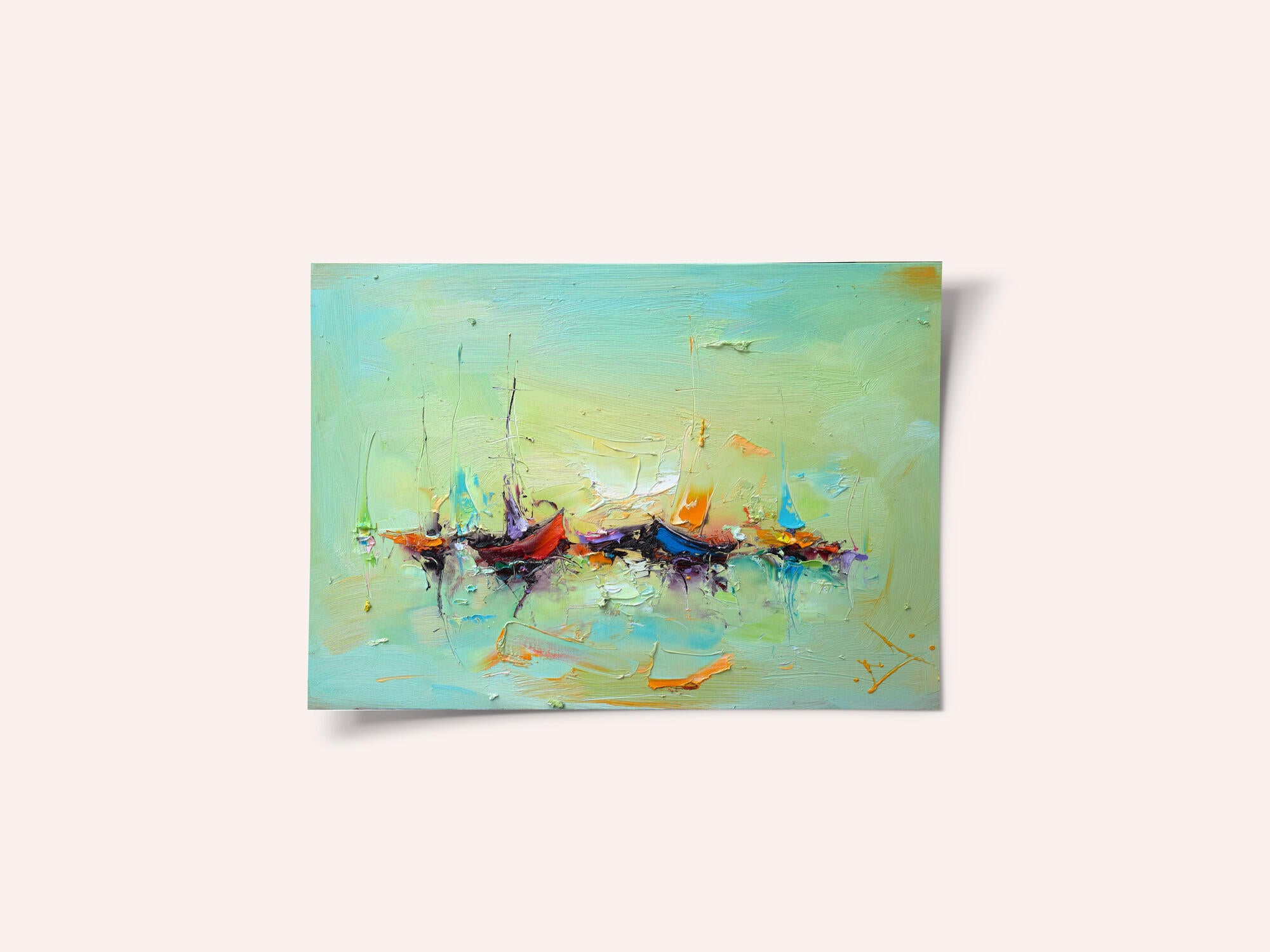 Vibrant Harbor Boats