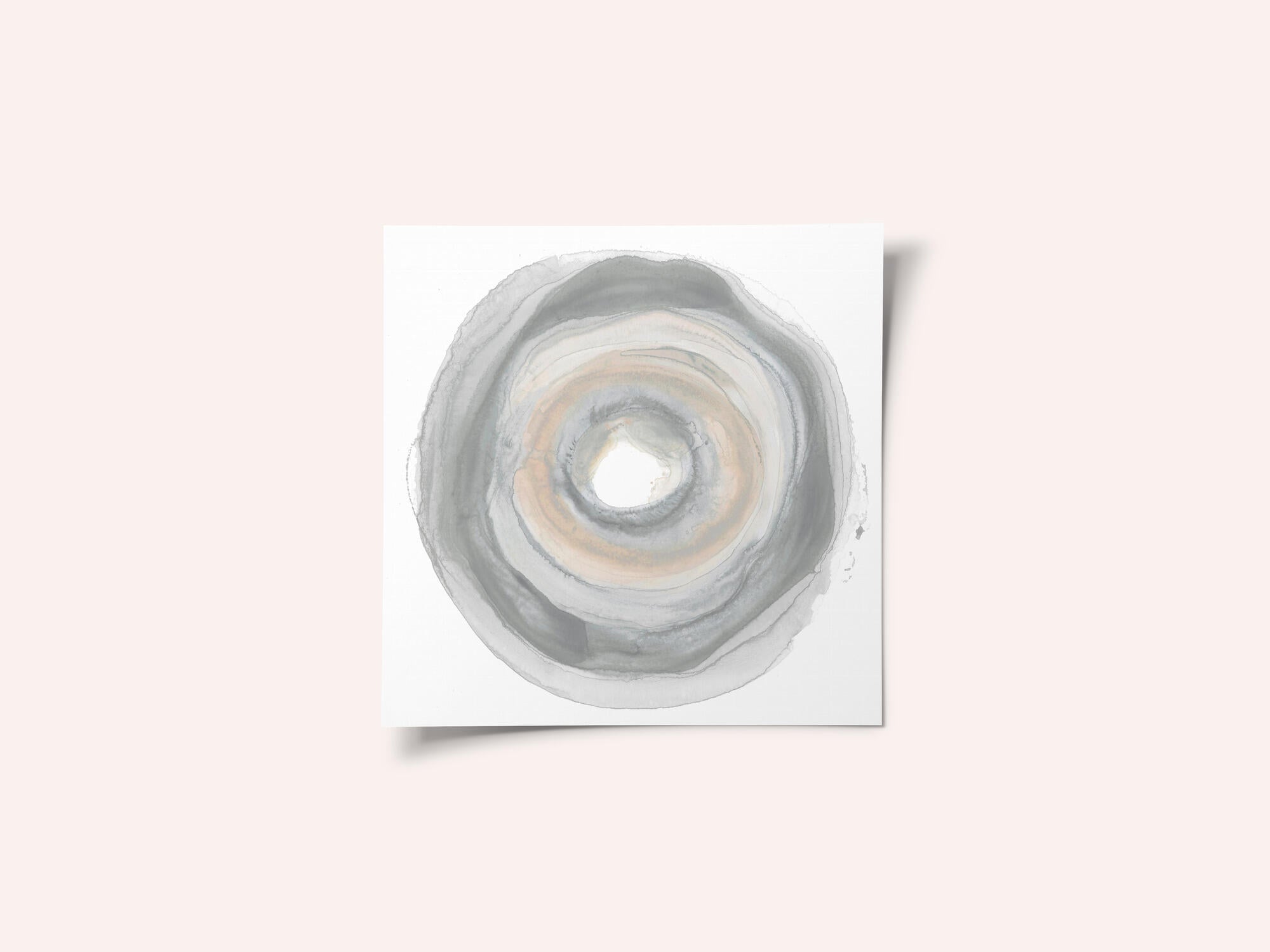 Calm Circles with Muted Gray and Beige Tones