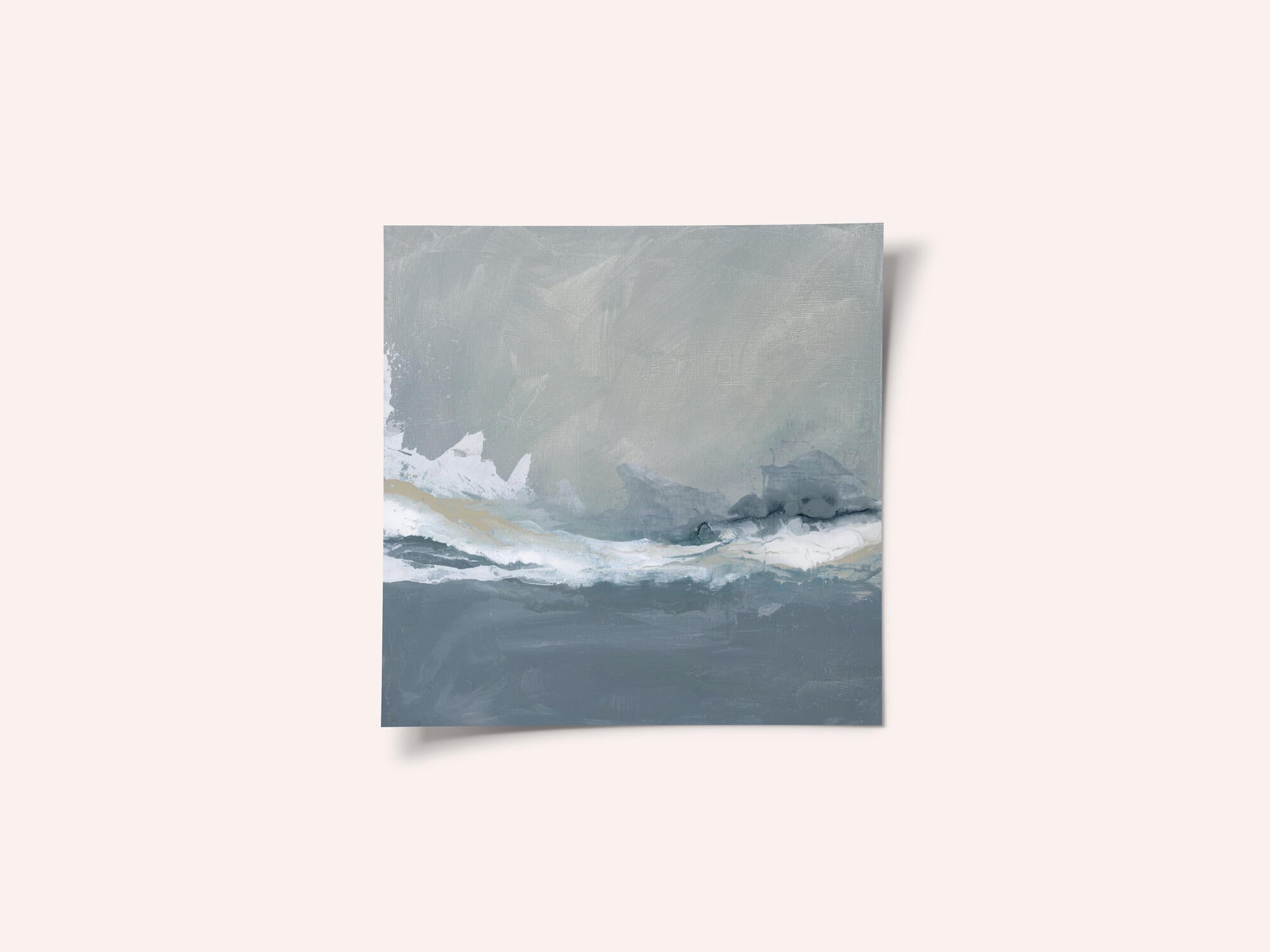 Dynamic Ocean Waves Under a Cloudy Sky