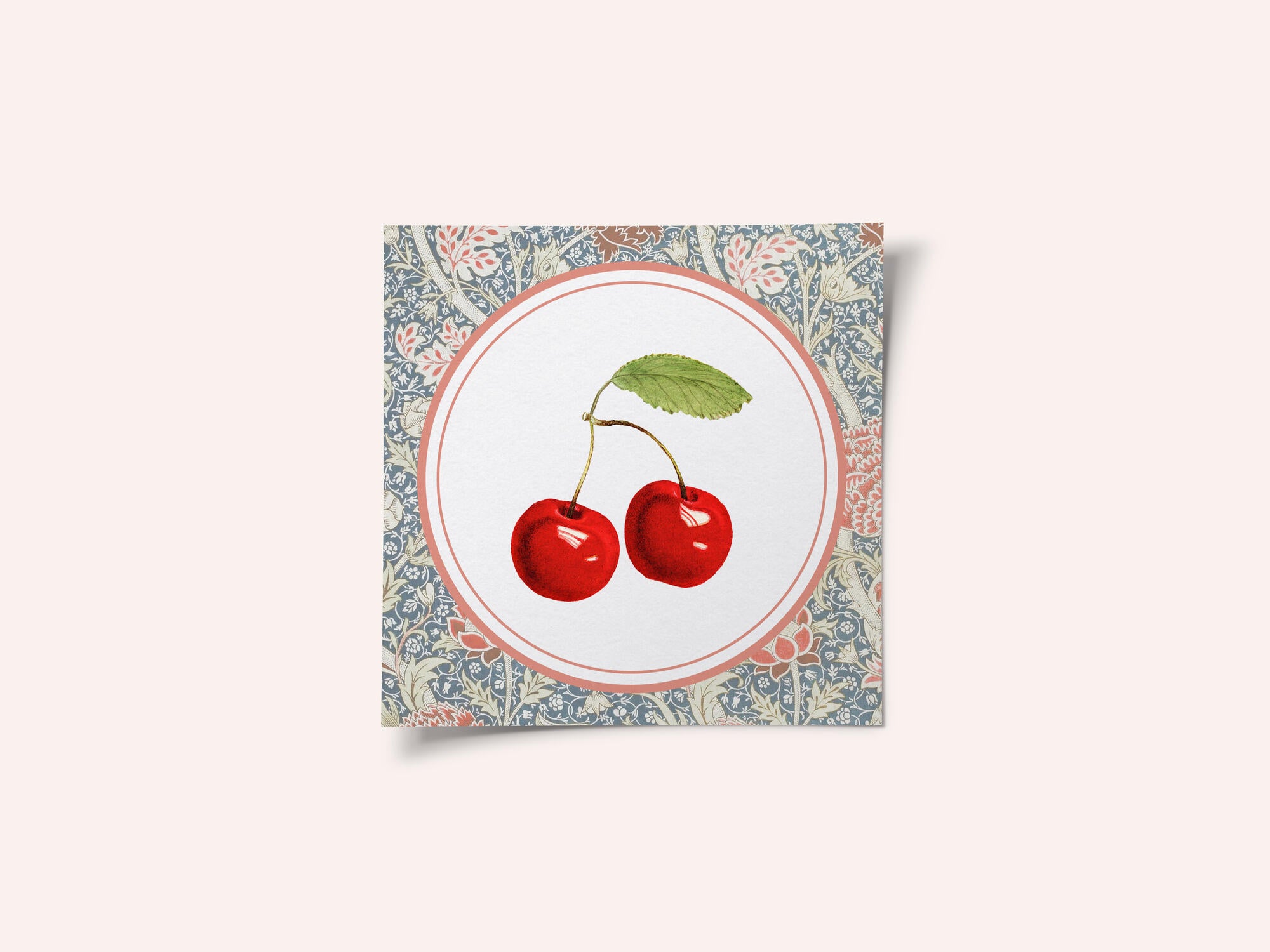 Vintage Cherry Botanical Pattern