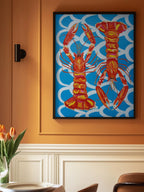 Langoustines On Blue