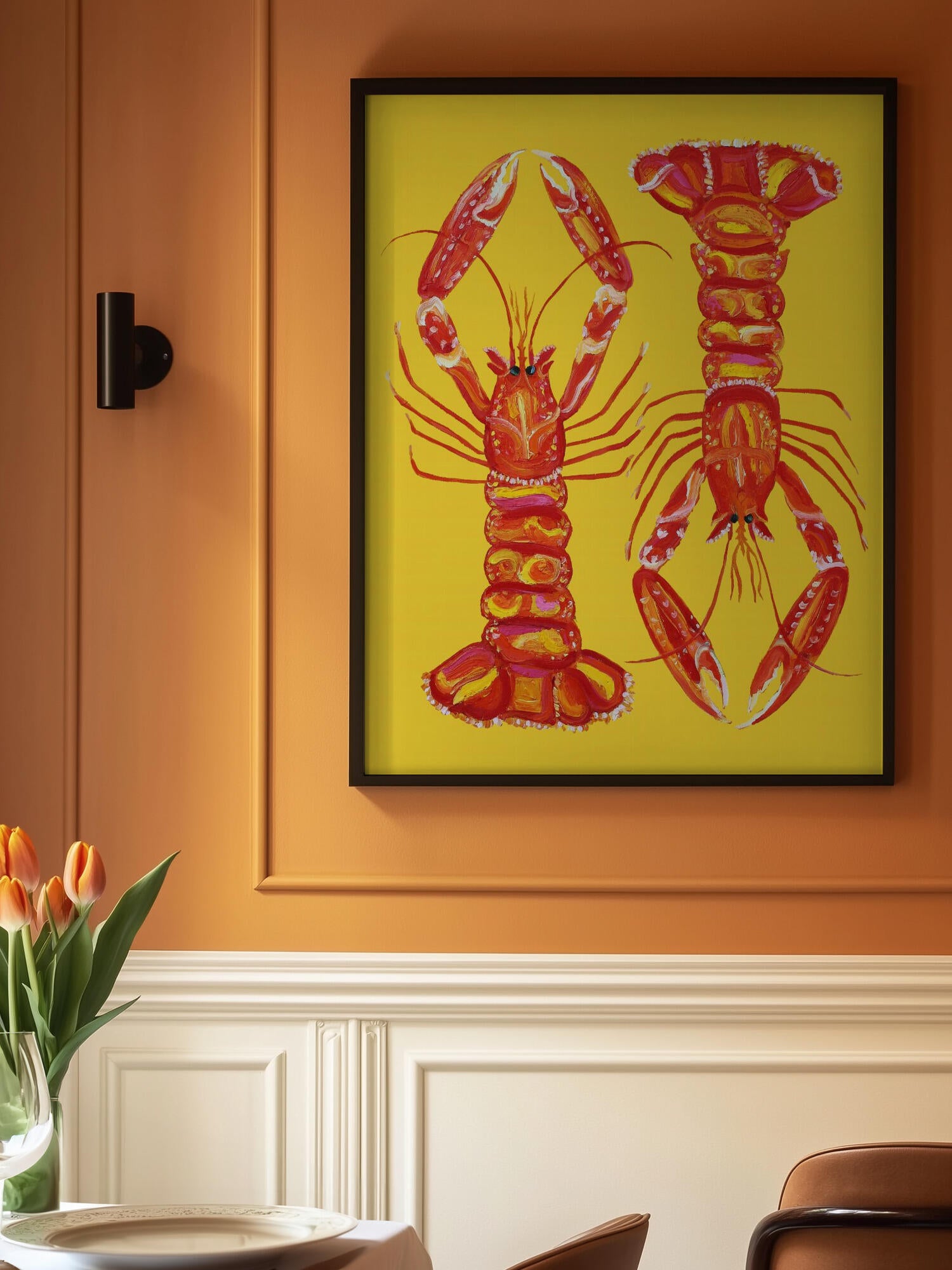 Langoustines On Yellow