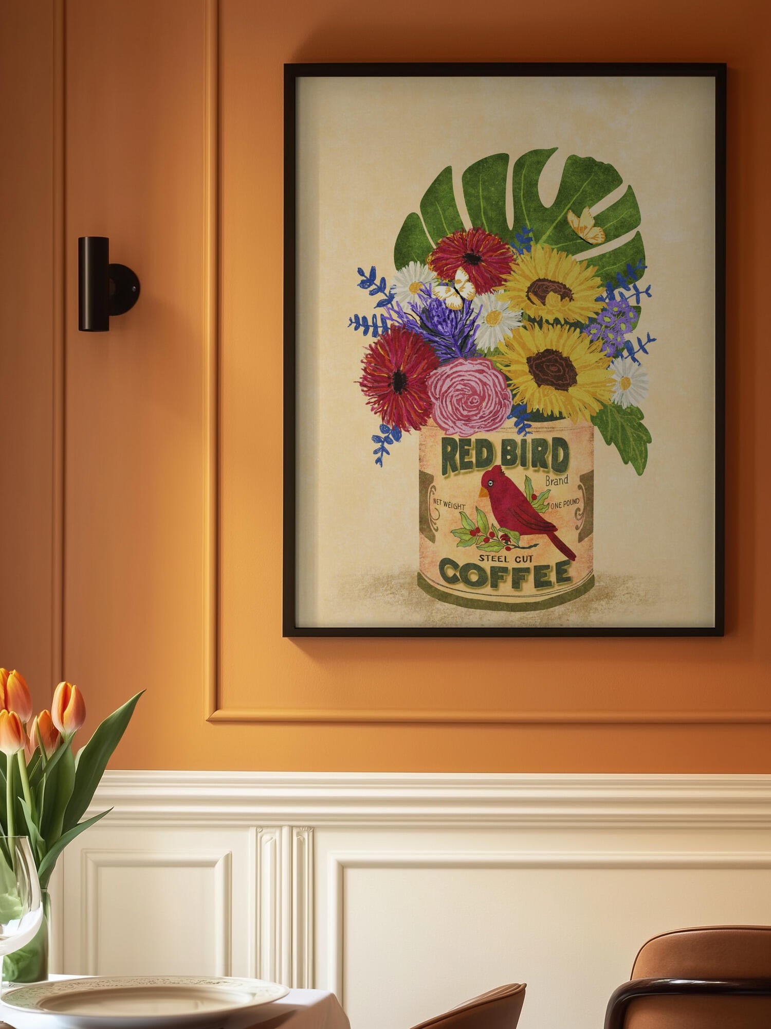 Flowers In a Vintage Coffee Can