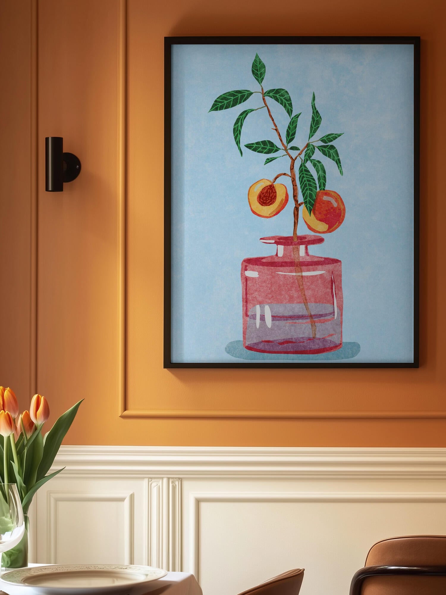 Peach Tree in Vase