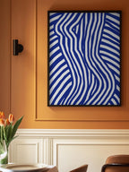 Blue and White Striped Nude