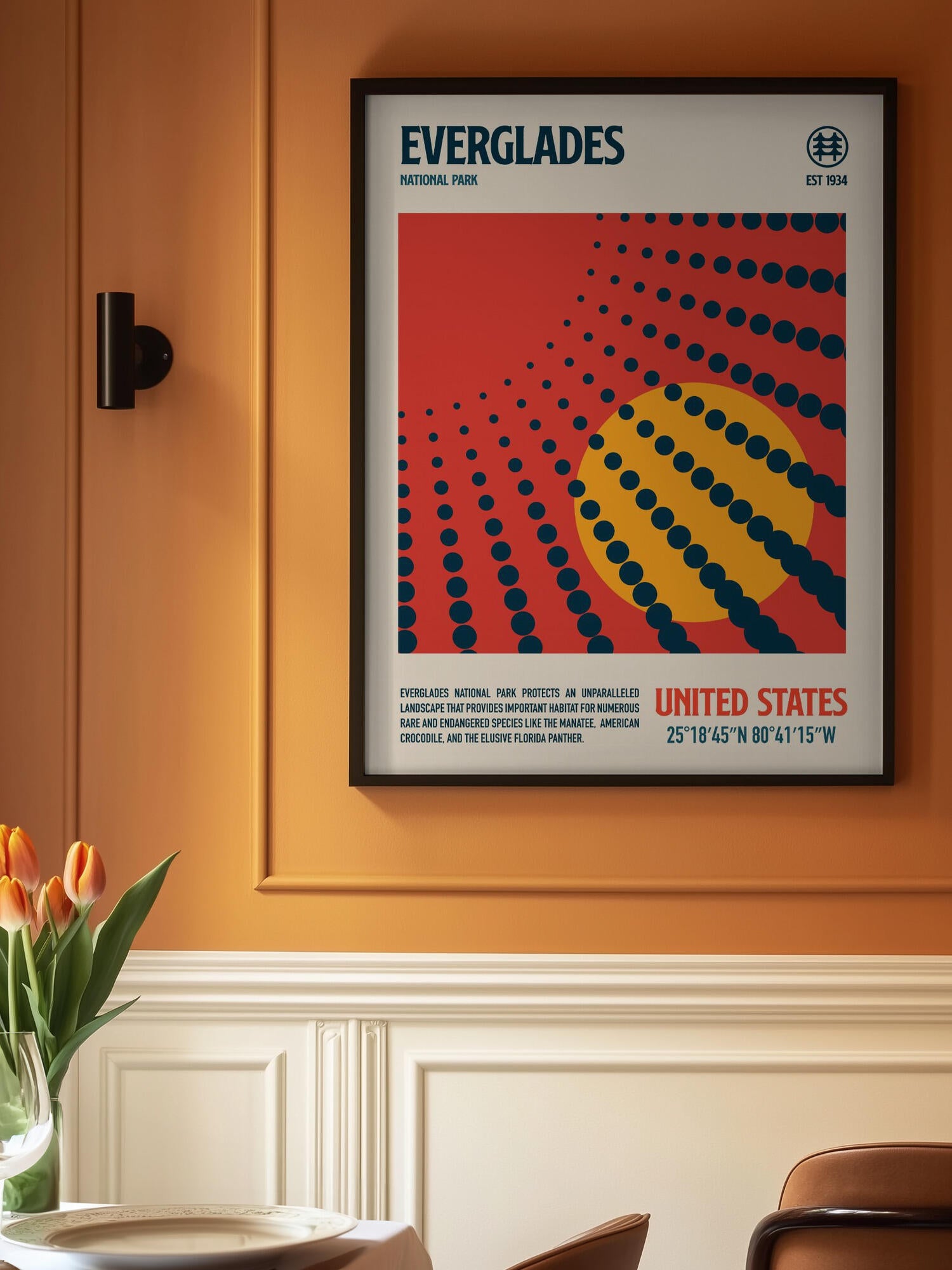 Evergldes National Park Travel Poster