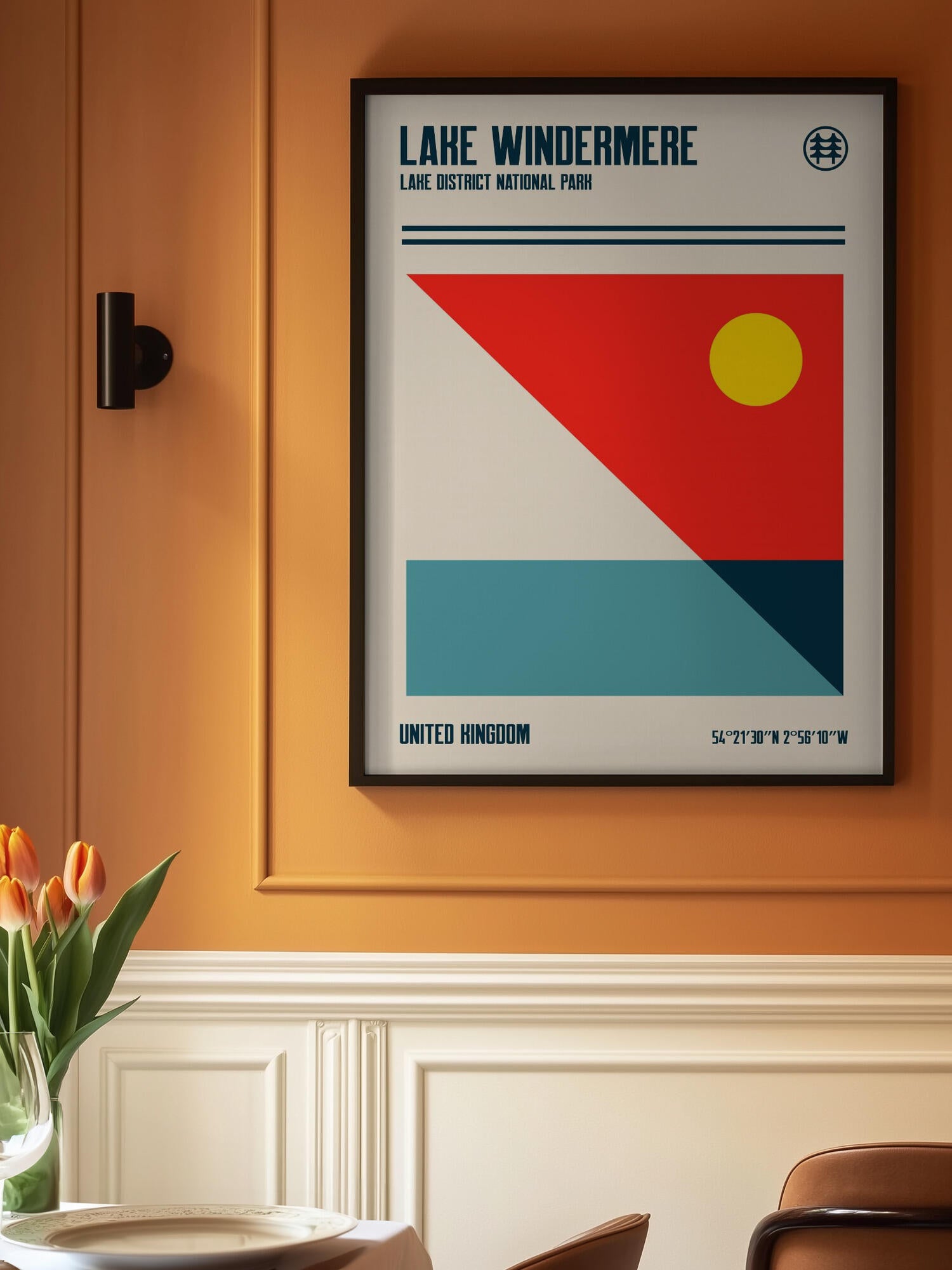 Lake Windermere Lake District National Park Travel Poster