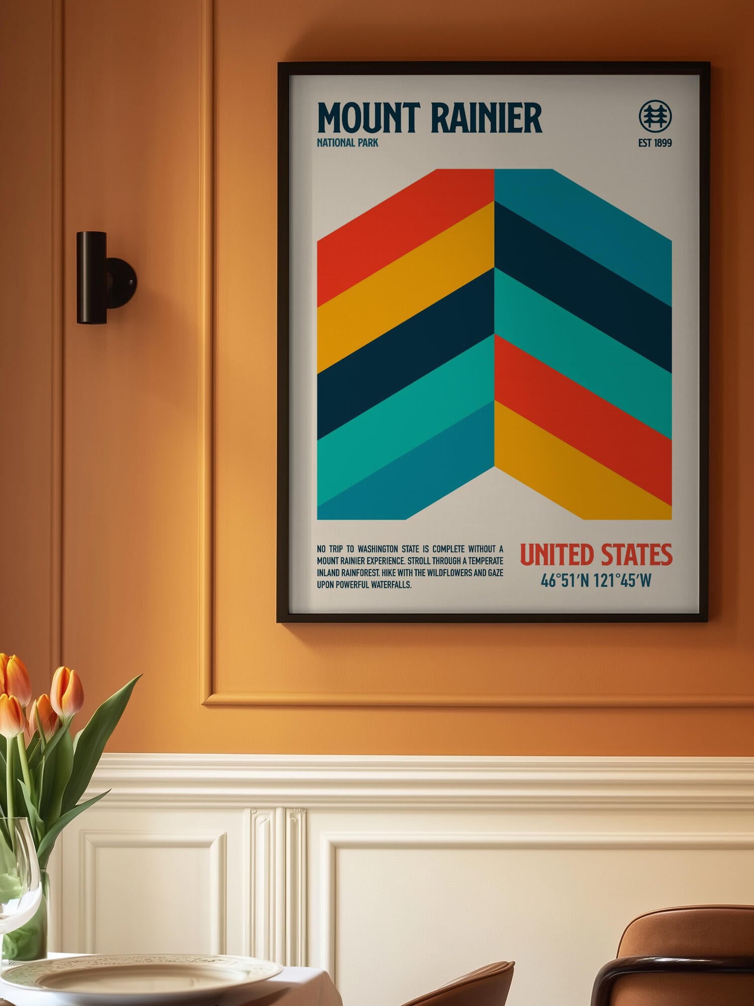 Mount Rainier National Park Travel Poster