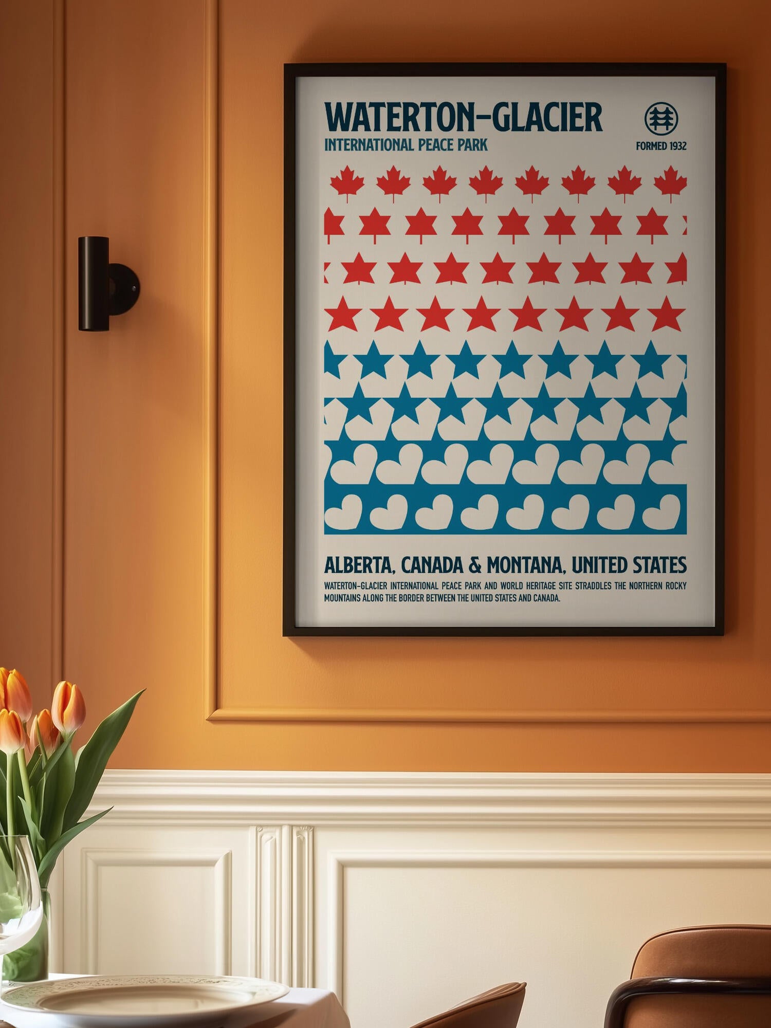 Waterton National Park Travel Poster