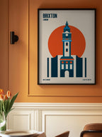 Brixton Tower Retro Travel Print