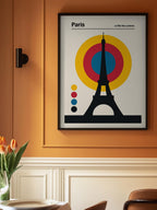 Paris Eiffel Tower Retro travel Print