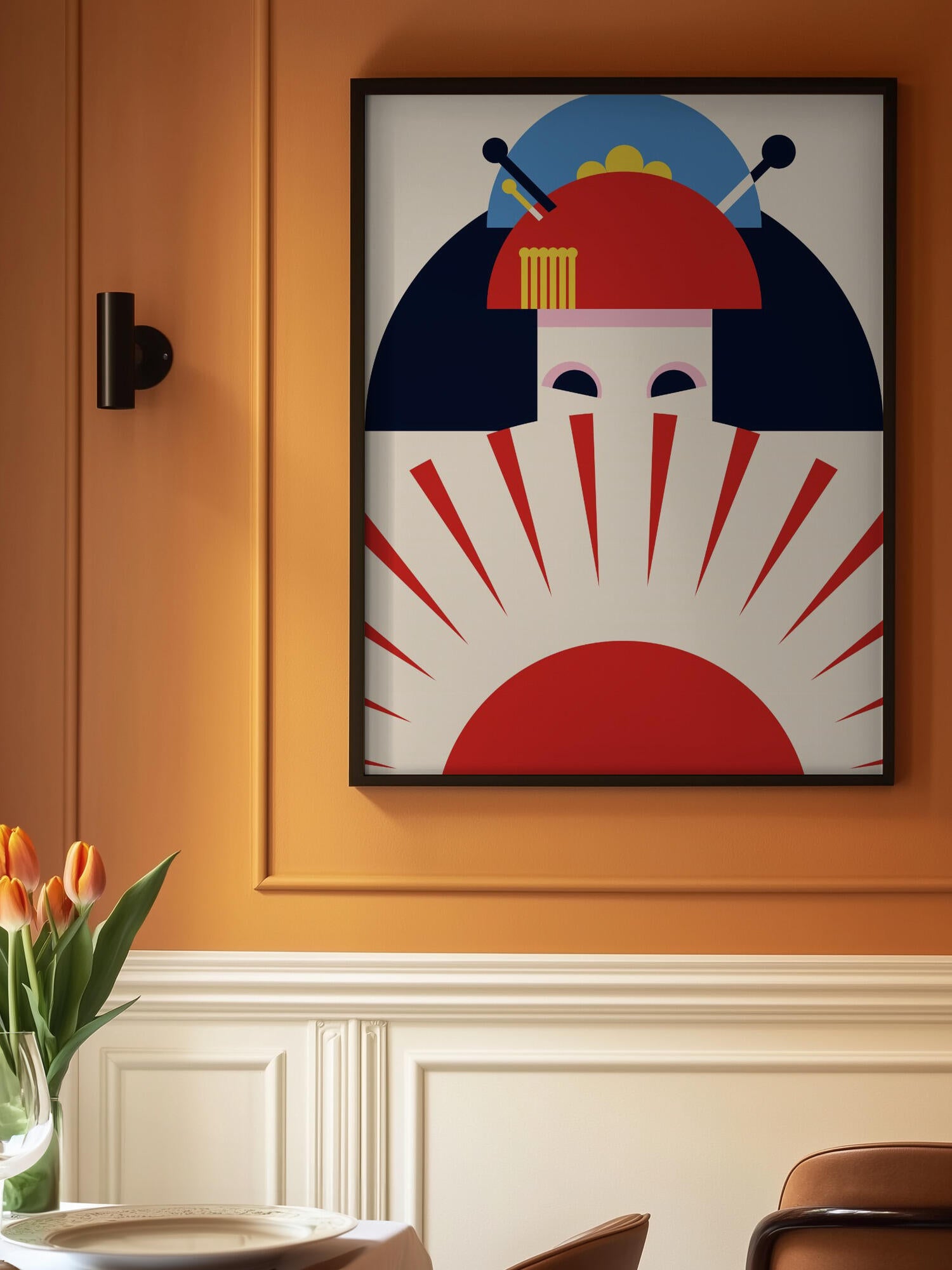 Geisha Girl Retro Minimalist Design