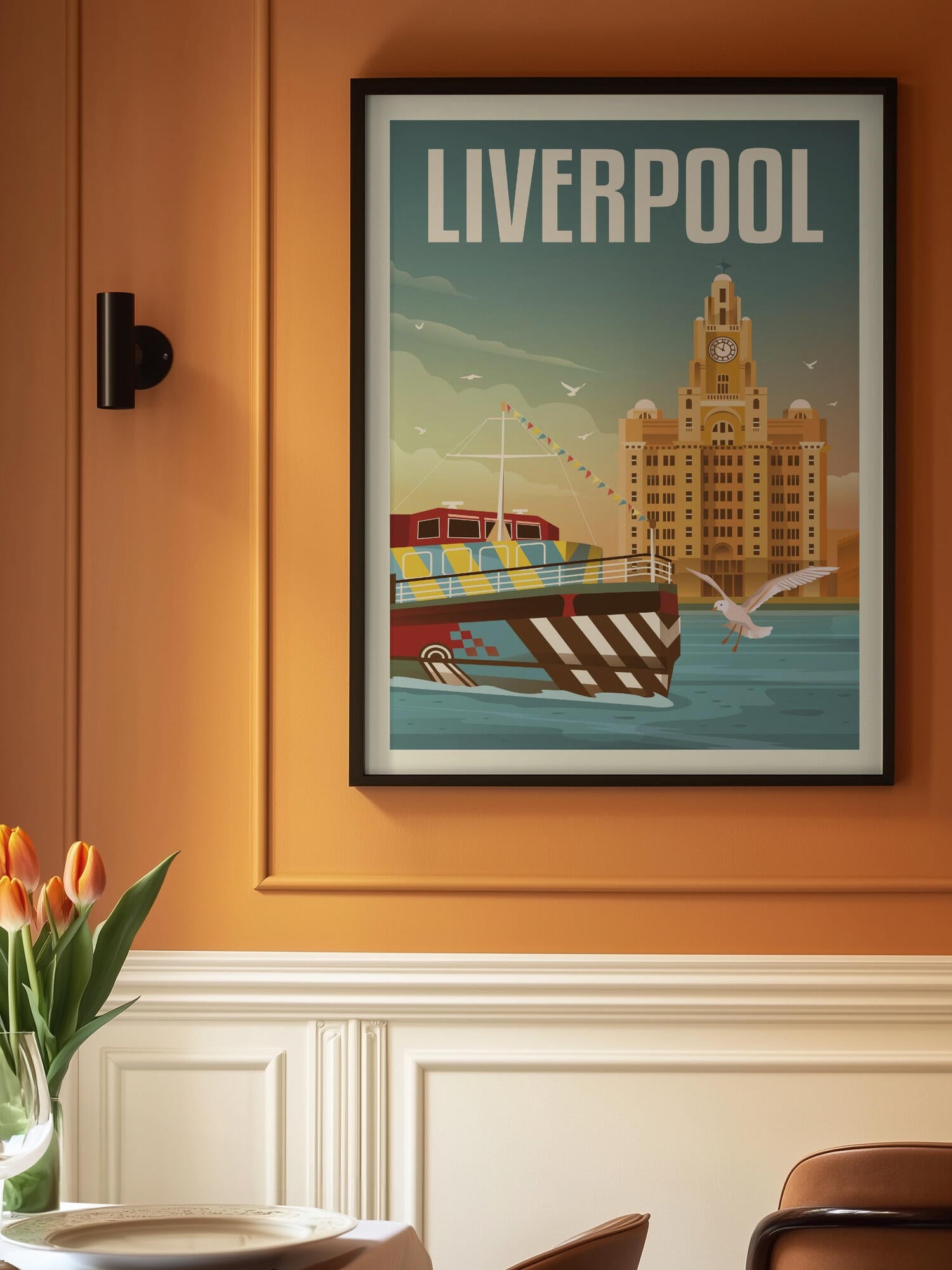 Liverpool Liver Building Travel Print