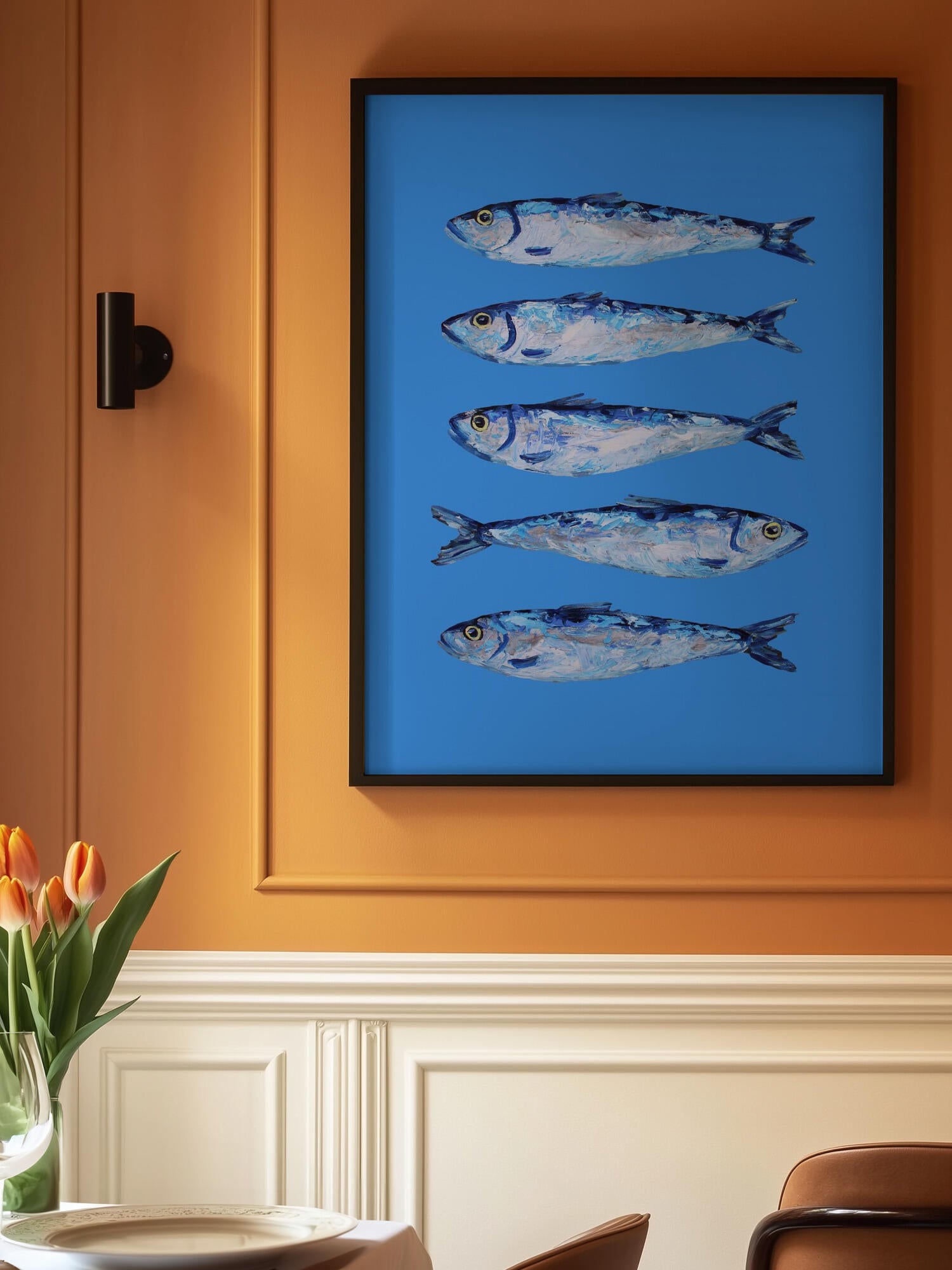 Sardines on Blue