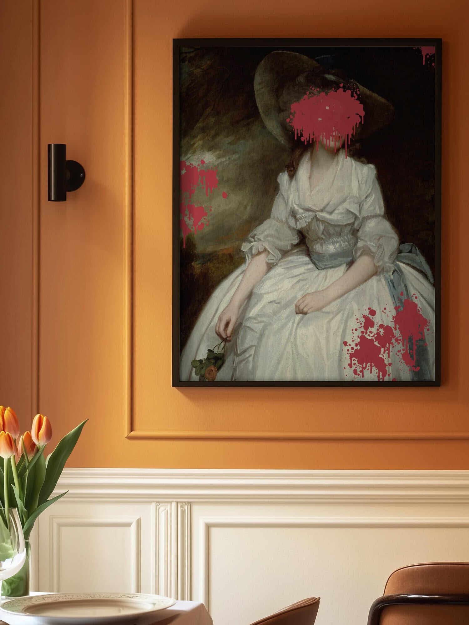 Renaissance Red Splash - Altered Art