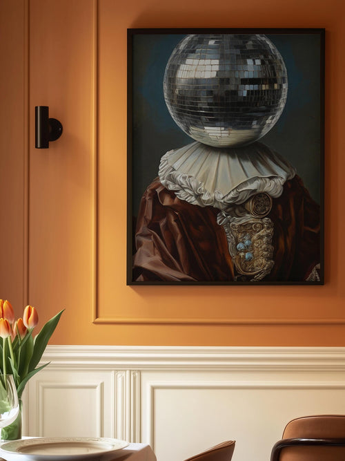 Antique Disco Ball, A Man with Disco head