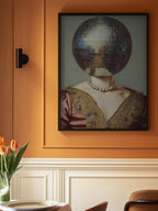 DiscoHead Queen / Altered Collage Art