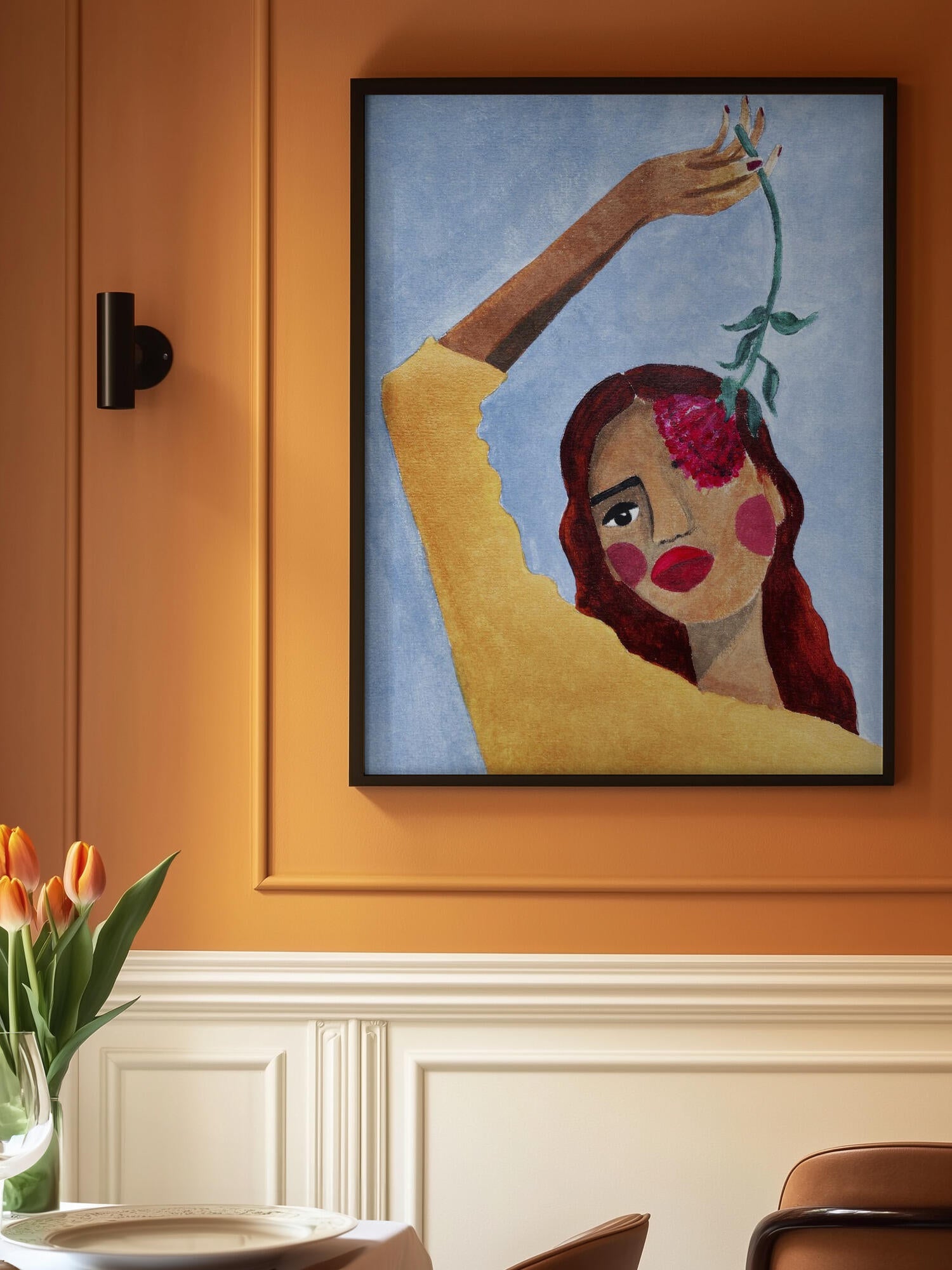 Magda with flower