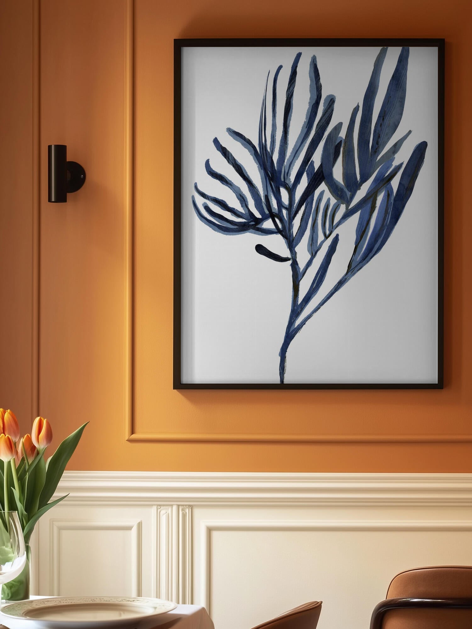 Blue Aquatic Plant Poster 2