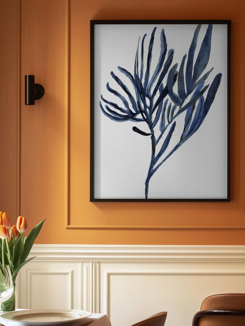 Blue Aquatic Plant Poster 2