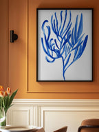 Blue Aquatic Plant Poster 4