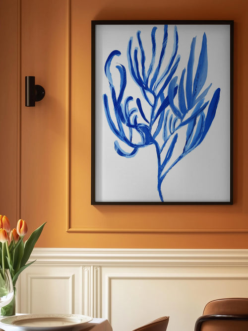 Blue Aquatic Plant Poster 4
