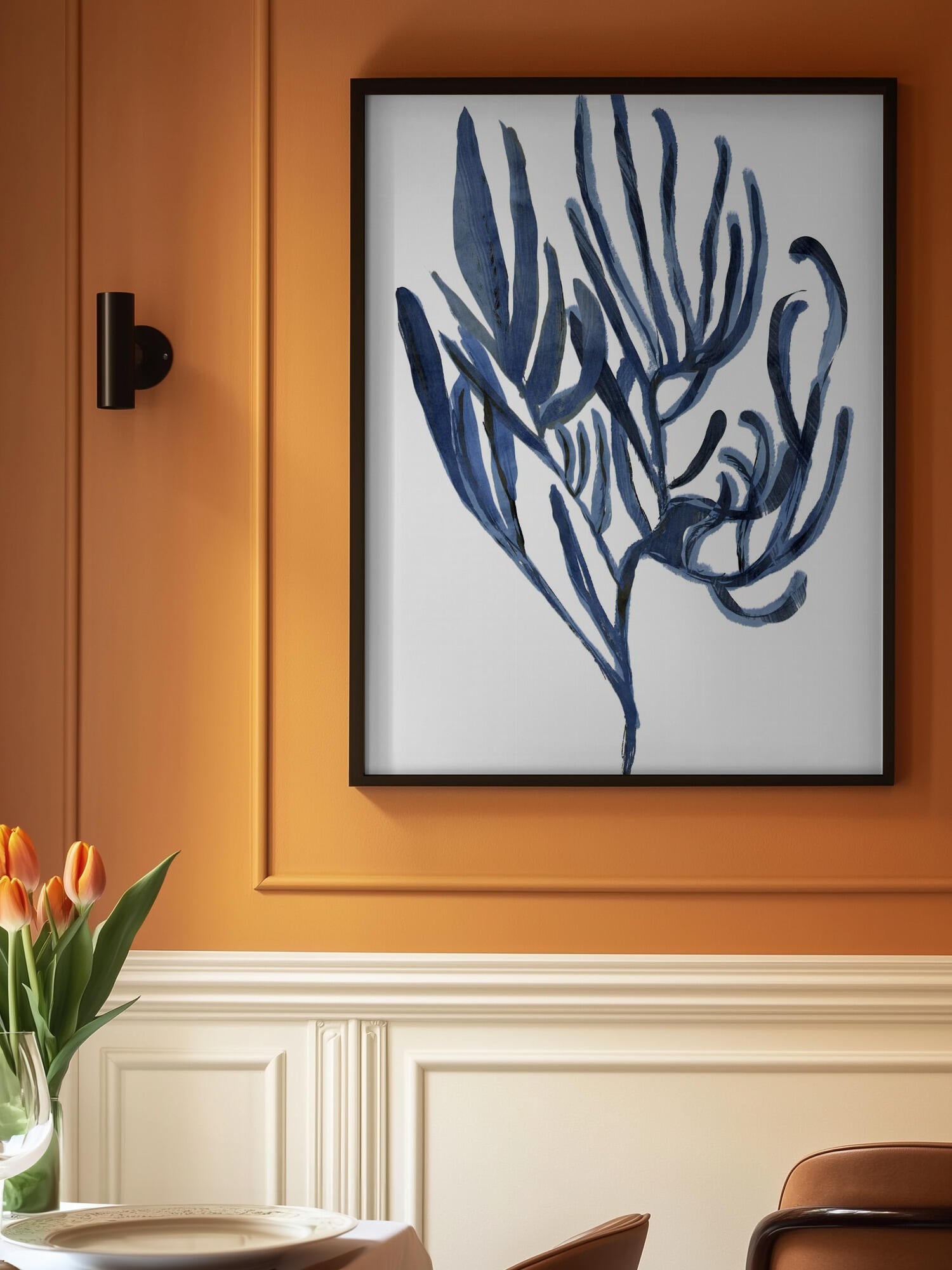 Blue Aquatic Plant Poster 3