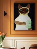 coffee cat 2 Siamese
