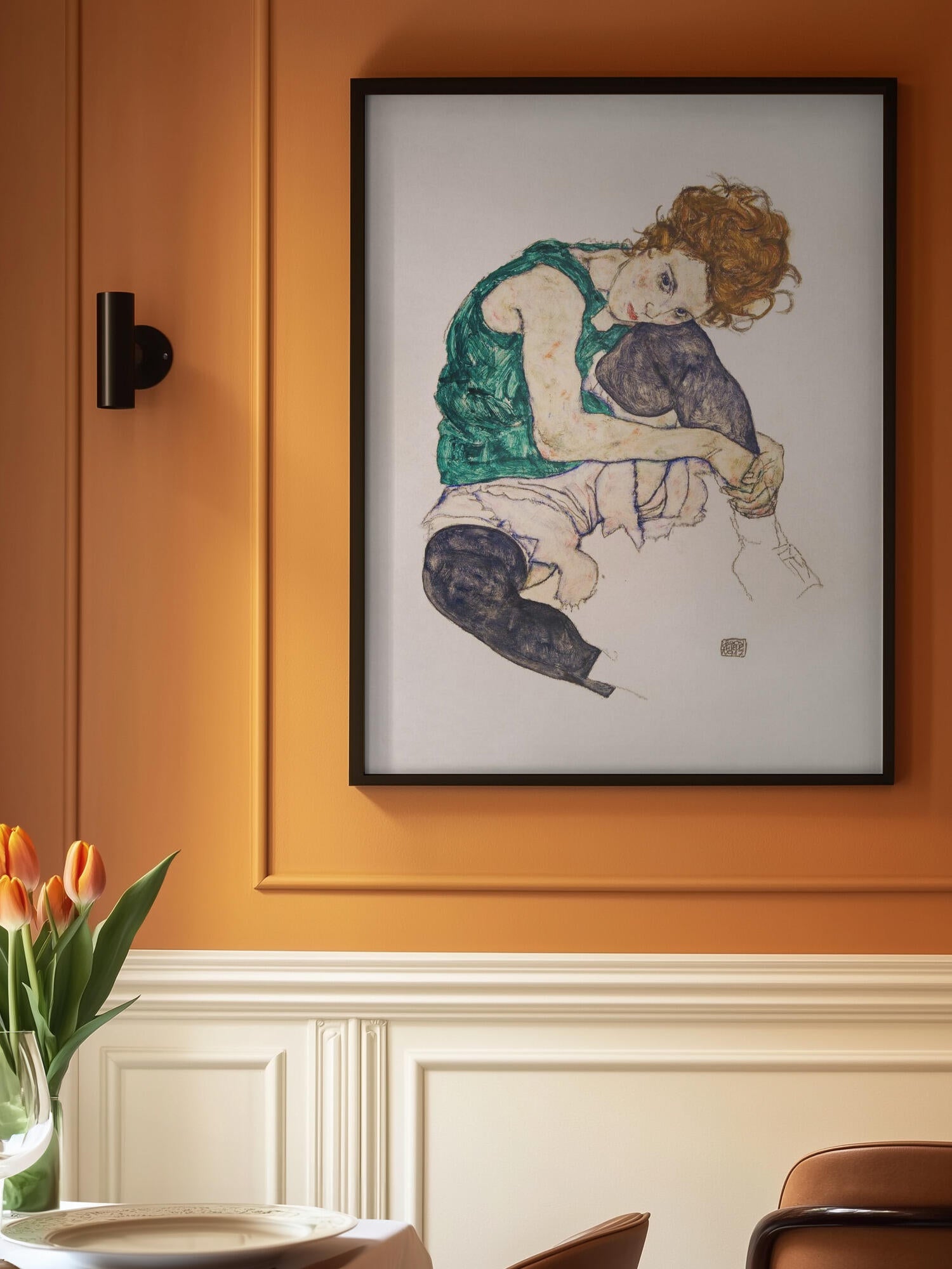 Seated Woman With Legs Drawn Up
