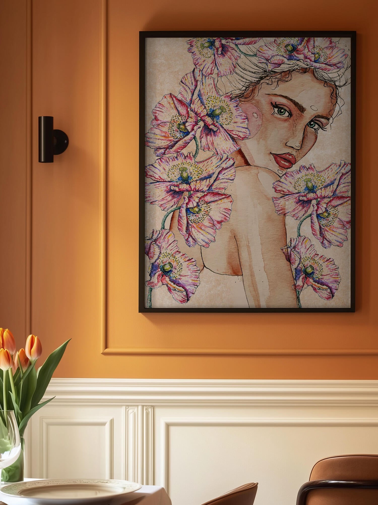 Woman wih Poppies
