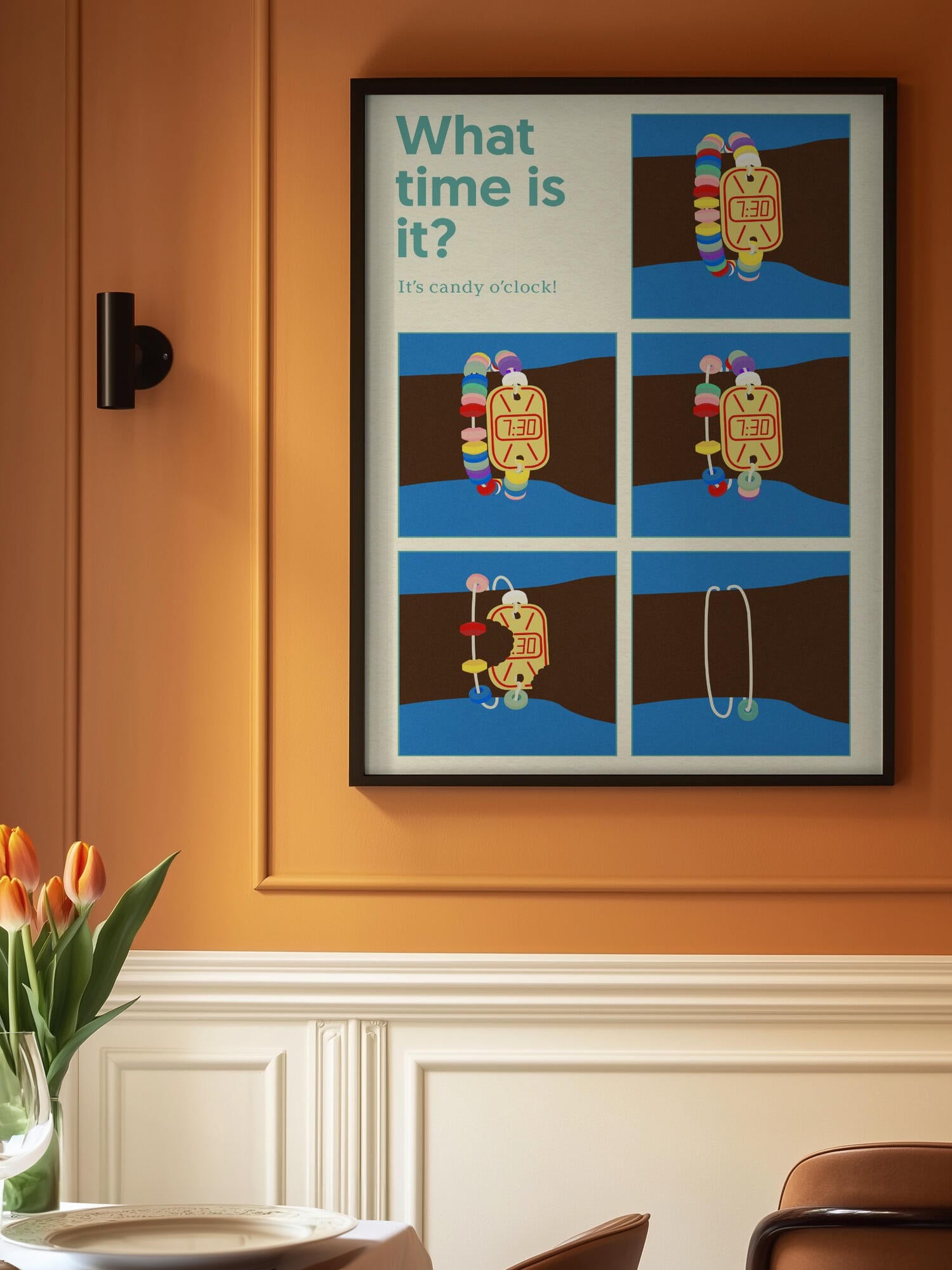 Poster Candy Clock