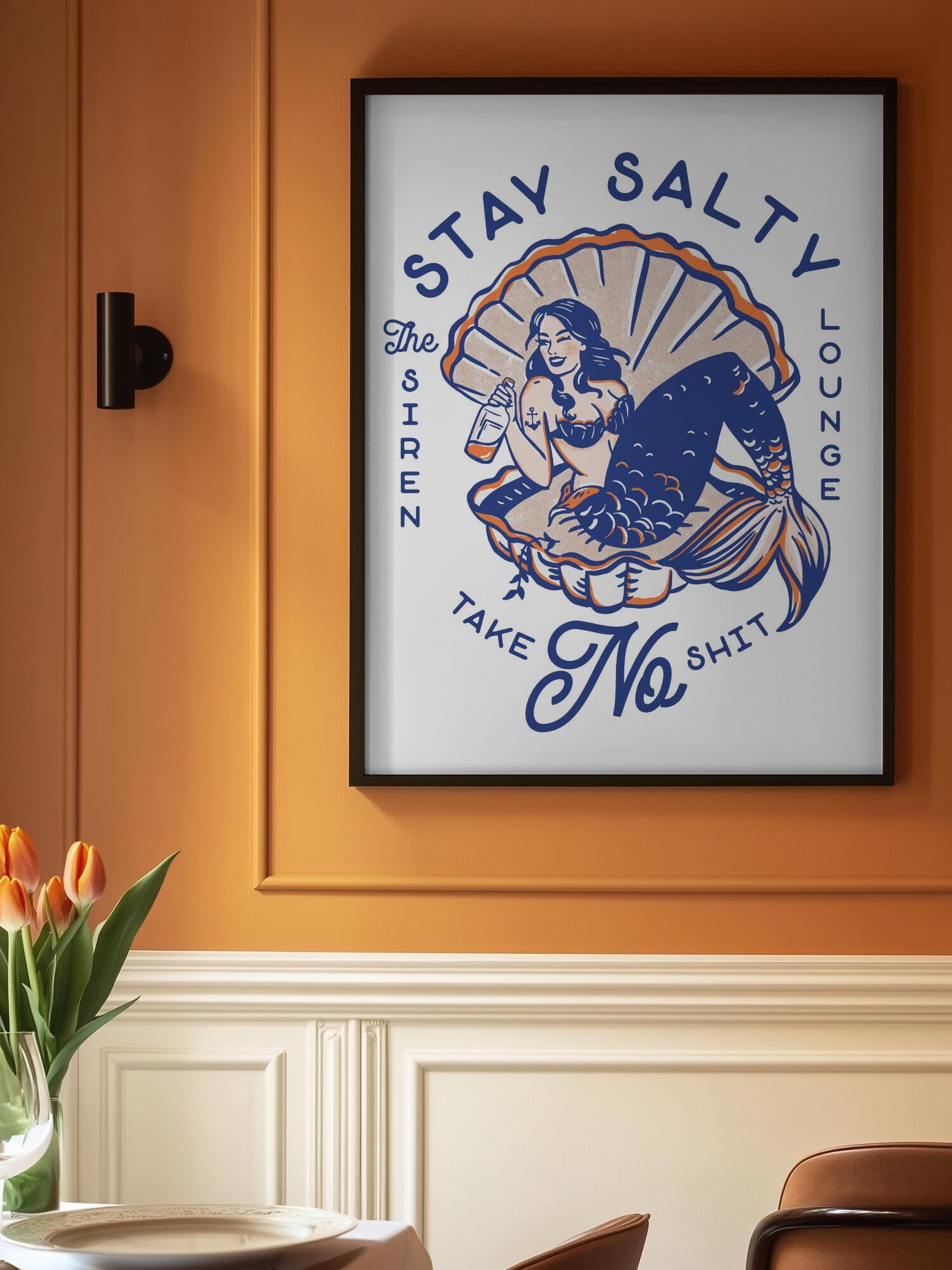 Stay Salty Siren Lounge Pin-Up Mermaid
