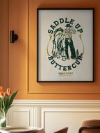 Saddle Up Buttercup Cowboy &amp; Horse Art Print