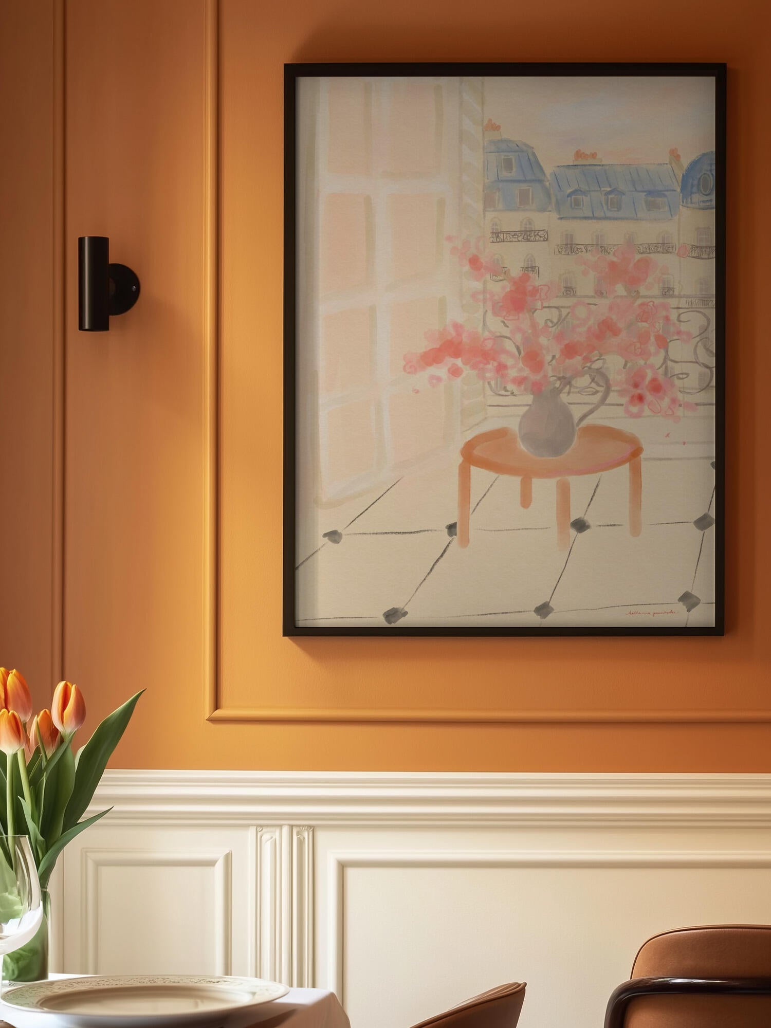 Cherry Blossoms In Parisian Apartment