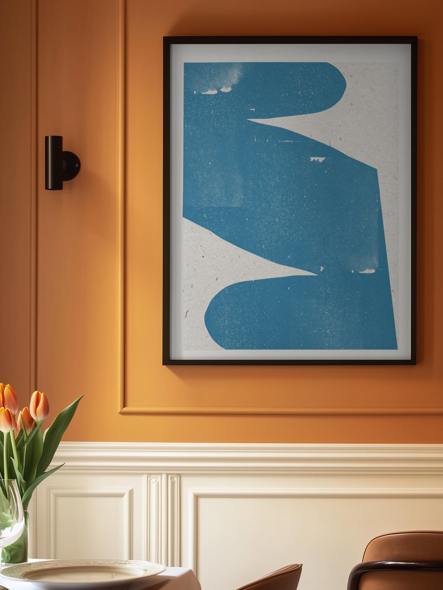 Blue Abstract Curve