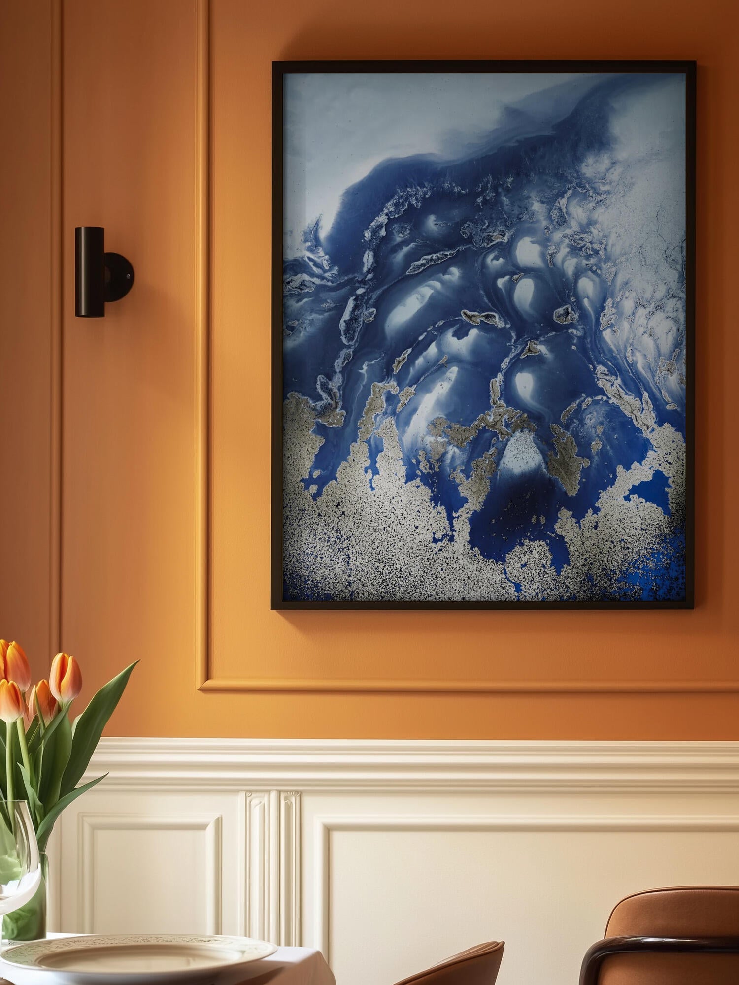 Soothing -" Ocean Wave Waltz  1" - Watercolor waves