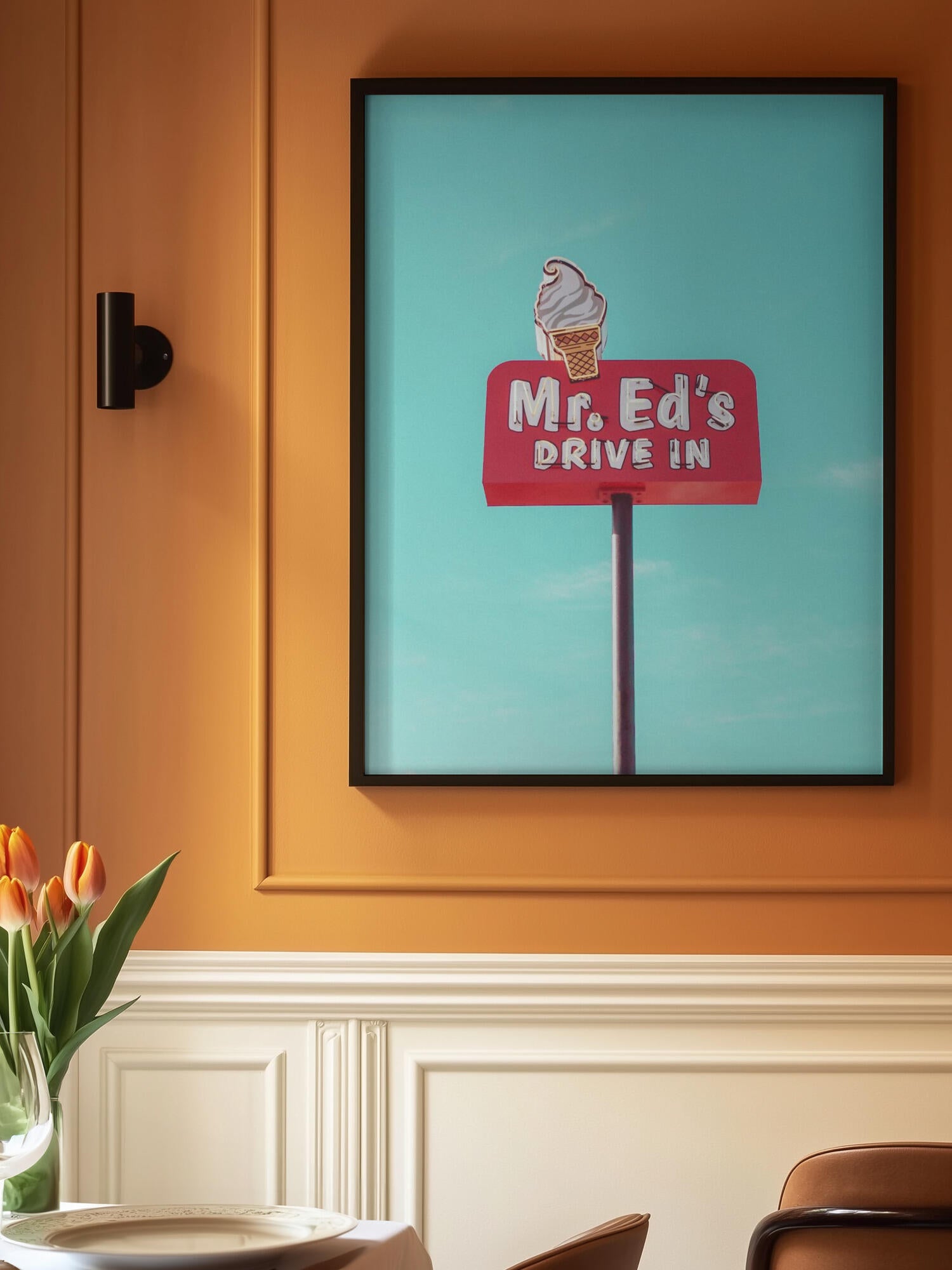 Mr. Ed's Drive In Vintage Sign in Urbana, Missouri, USA