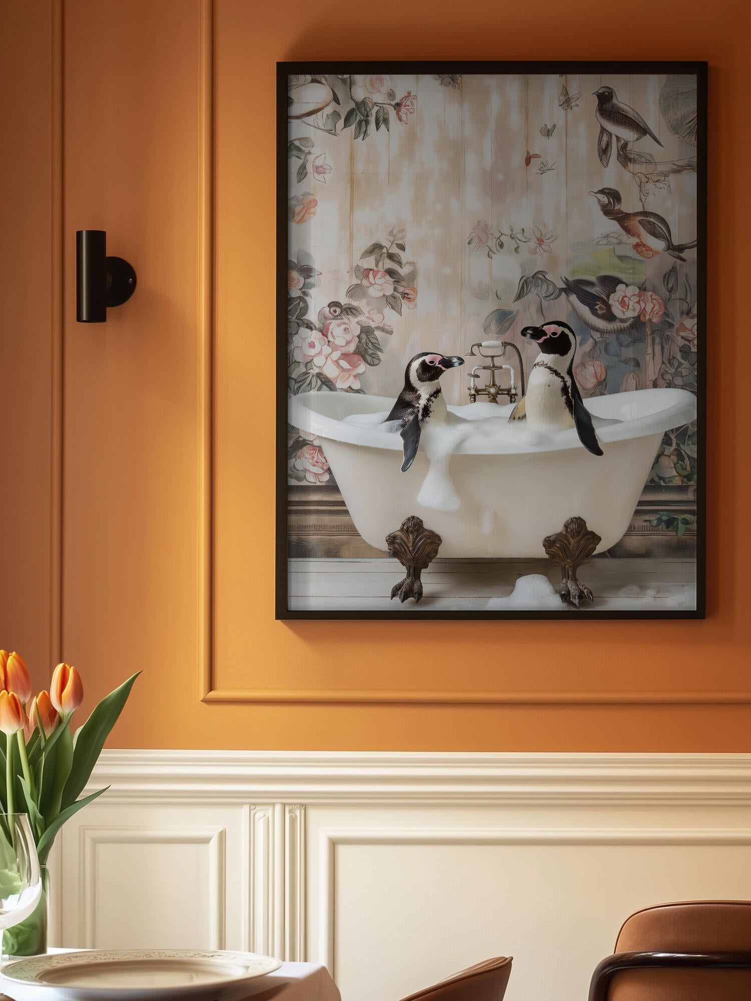 Penguin Pals in a Bubble Bath