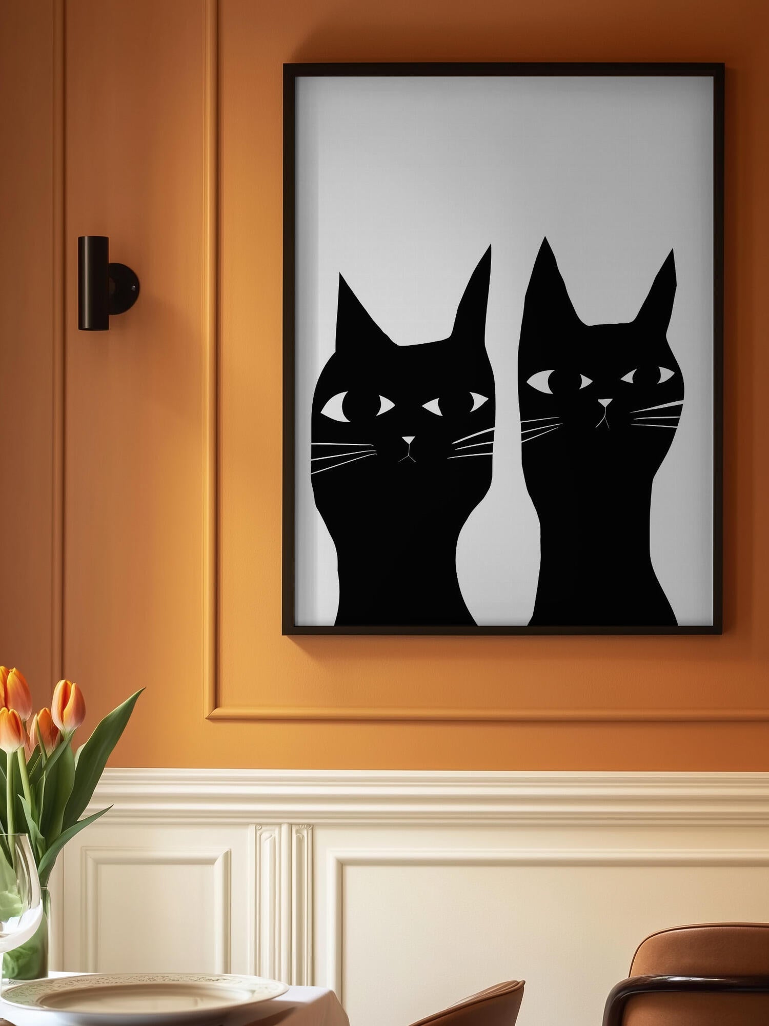 Two black cats