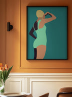 Vintage swimmer poster