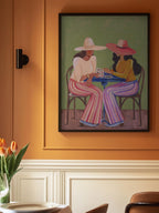 Cowgirls playing cards