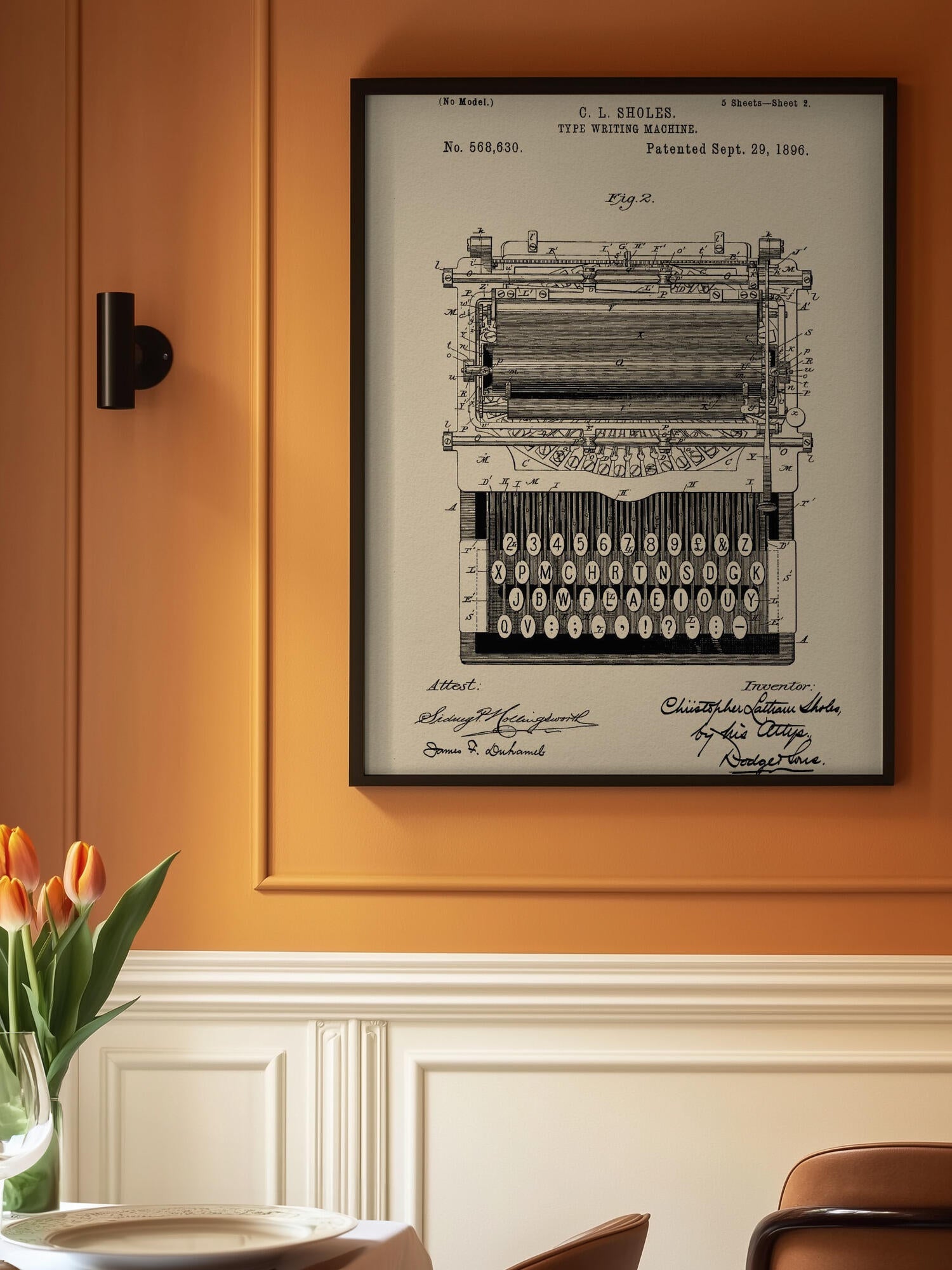 Typewriter Patent 1896