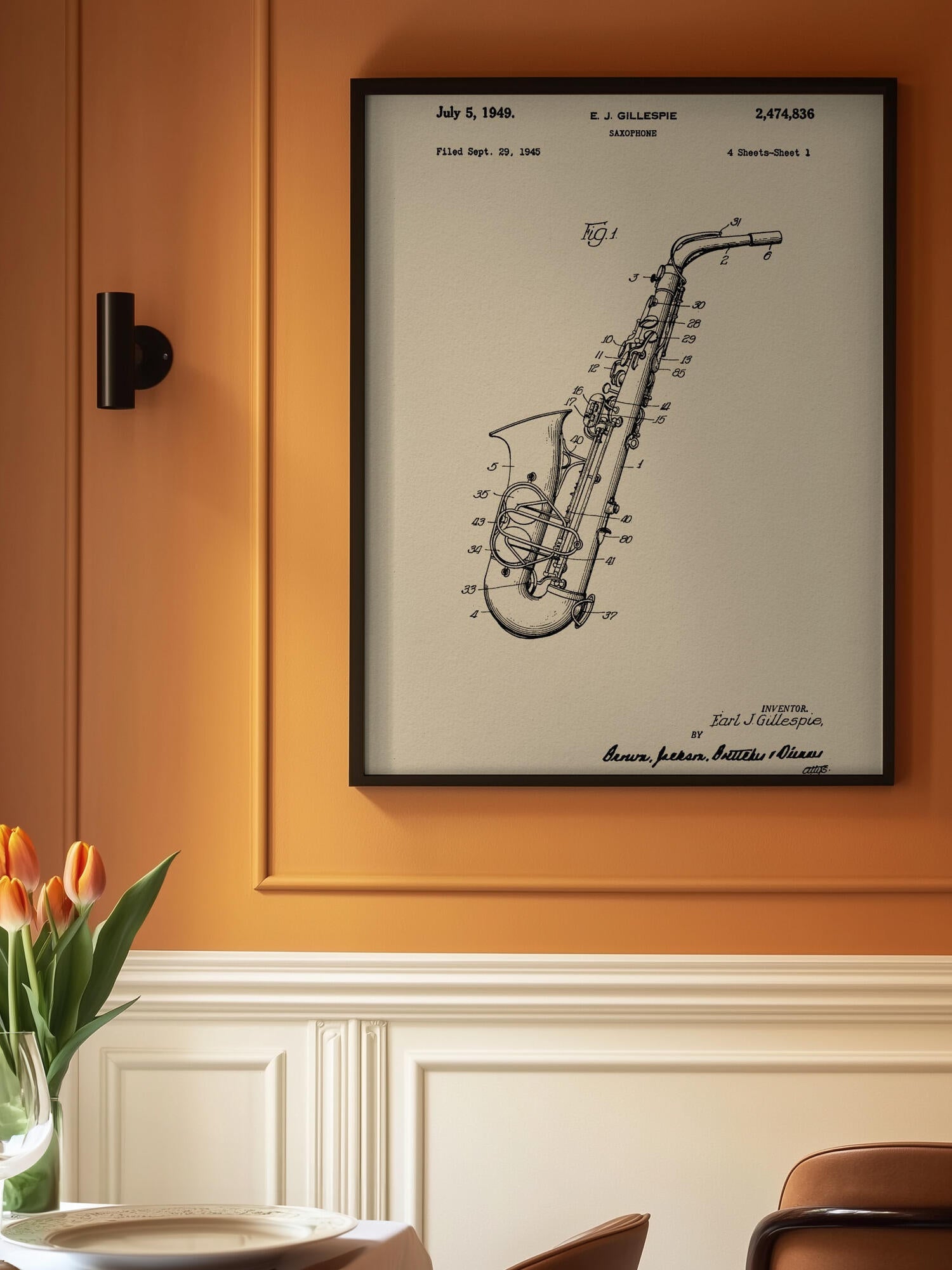 Saxophone Patent 1945