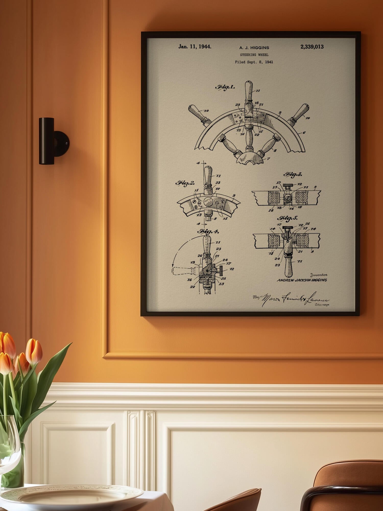 Steering Wheel Patent 1941