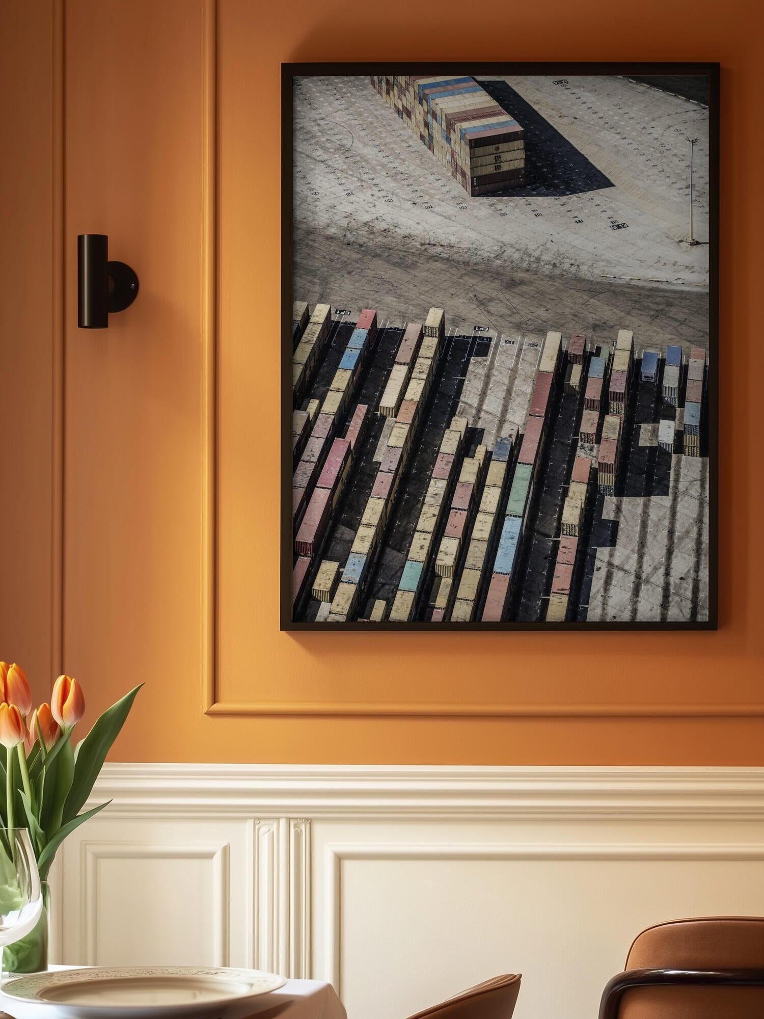 Stacked Shipping Containers